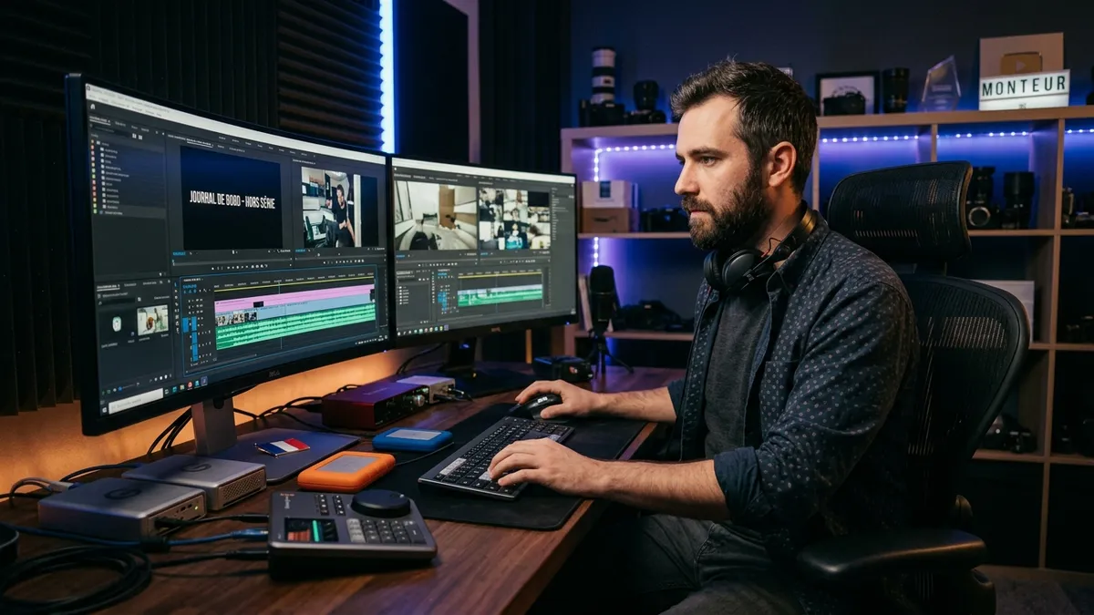 Monteur vid&eacute;o et IA
